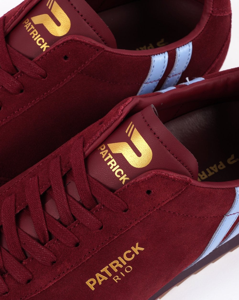 Patrick Rio Sneaker Weinrot/Himmelblau