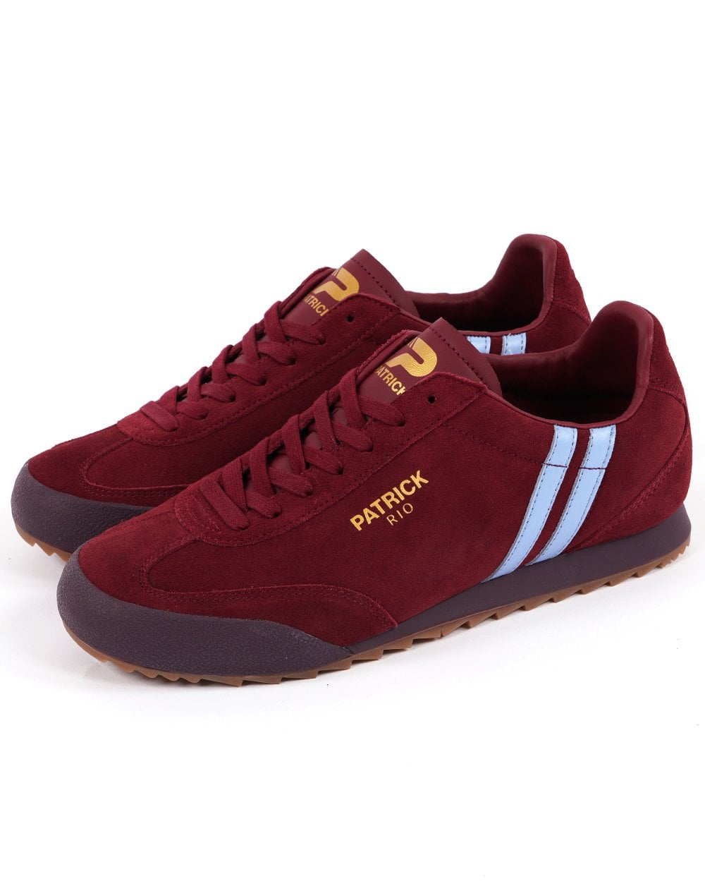 Patrick Rio Sneaker Weinrot/Himmelblau