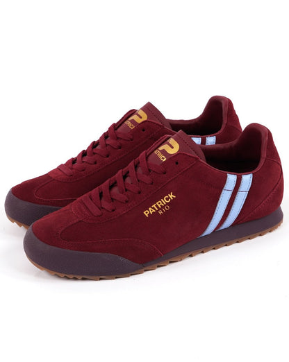Patrick Rio Sneaker Weinrot/Himmelblau
