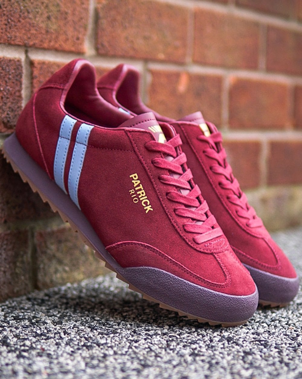 Patrick Rio Sneaker Weinrot/Himmelblau
