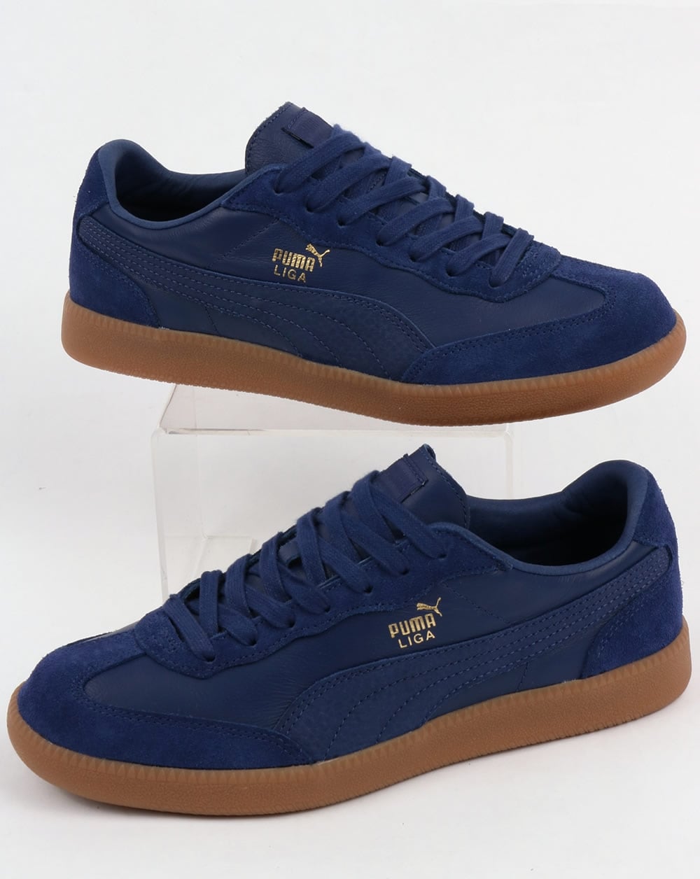 Puma Liga Leder-Sneaker Blau