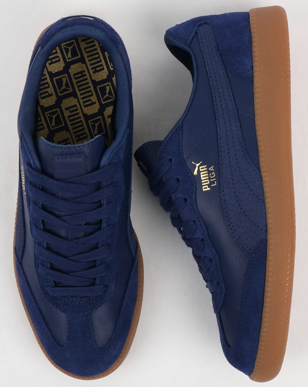 Puma Liga Leder-Sneaker Blau