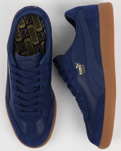Puma Liga Leder-Sneaker Blau