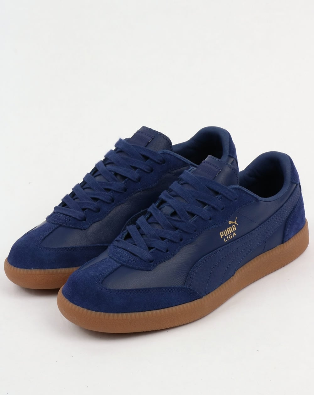 Puma Liga Leder-Sneaker Blau