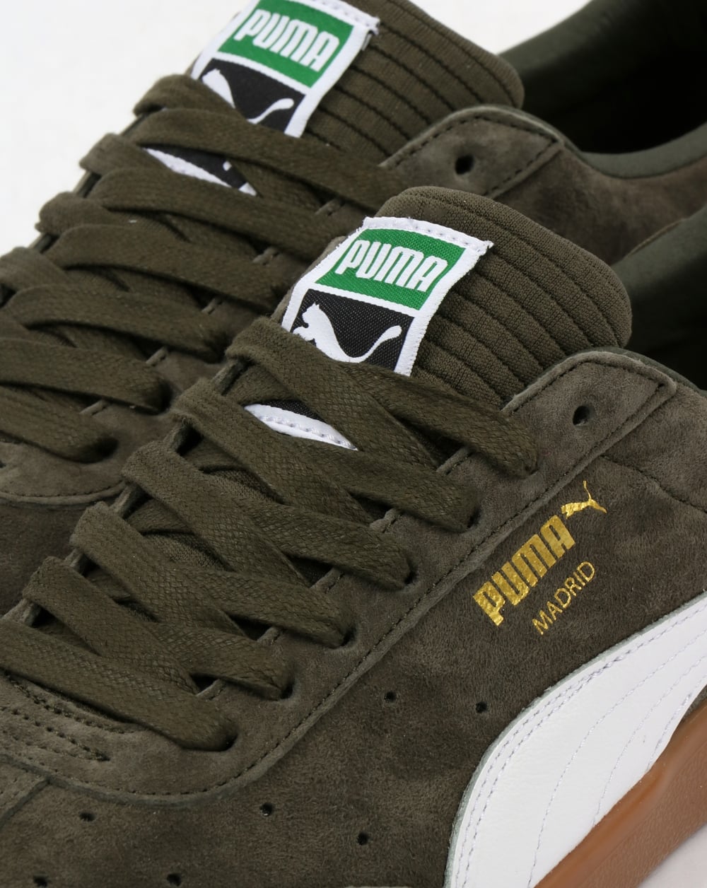 Puma Madrid Lux Trainers Olive Night/White