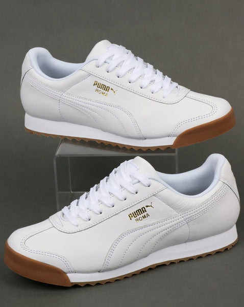 Puma Roma Classic Gum Trainers White/Gum