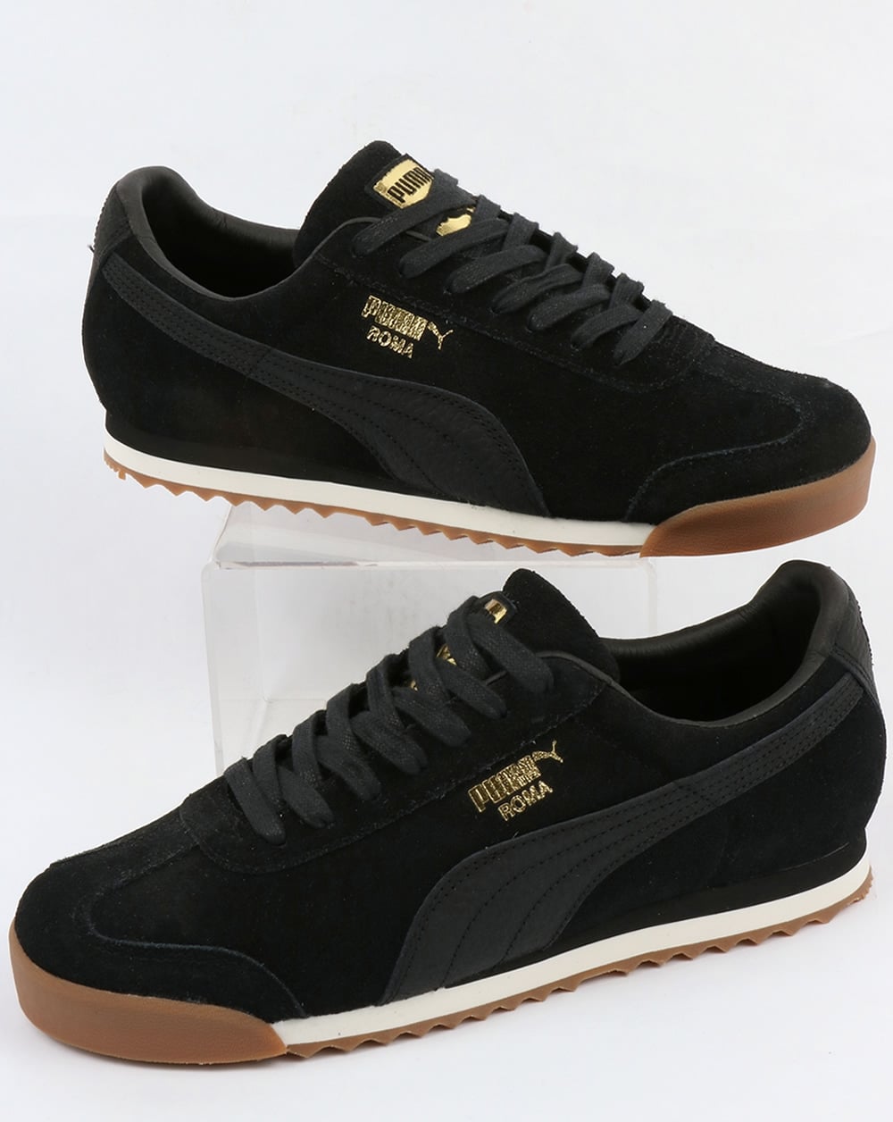 Puma Roma Premium Trainers Black/White