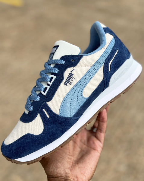 Puma RX 737 Vintage Trainers Snow Navy Blue