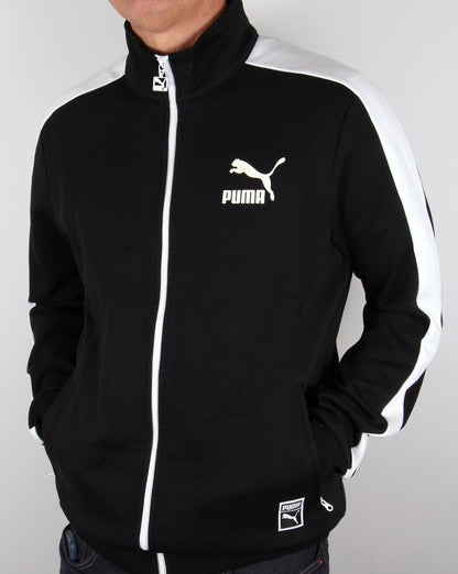 Puma T7 Trainingsjacke Schwarz/Weiß
