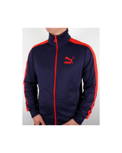 Puma T7 Track Top Navy/red