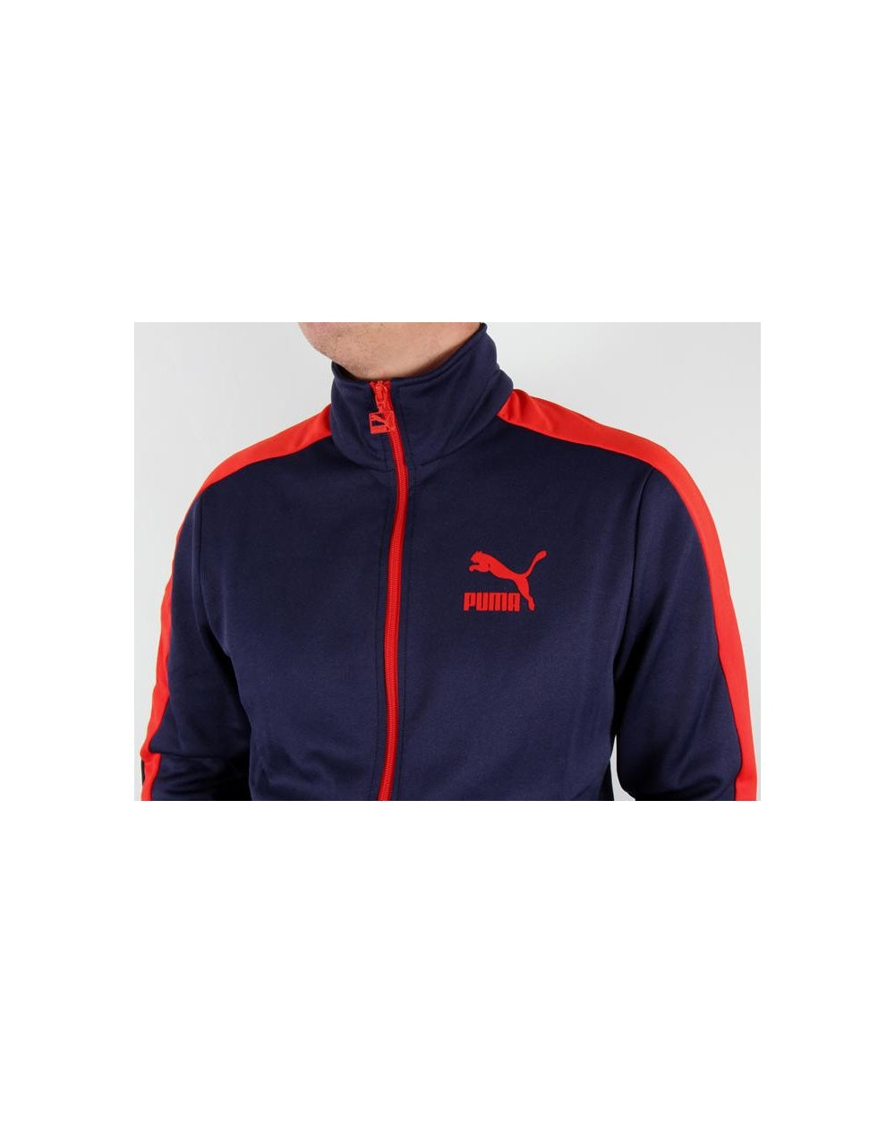 Puma T7 Trainingsjacke Marineblau/Rot