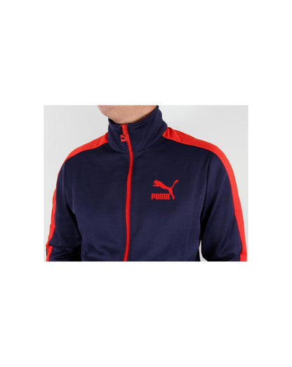 Puma T7 Trainingsjacke Marineblau/Rot