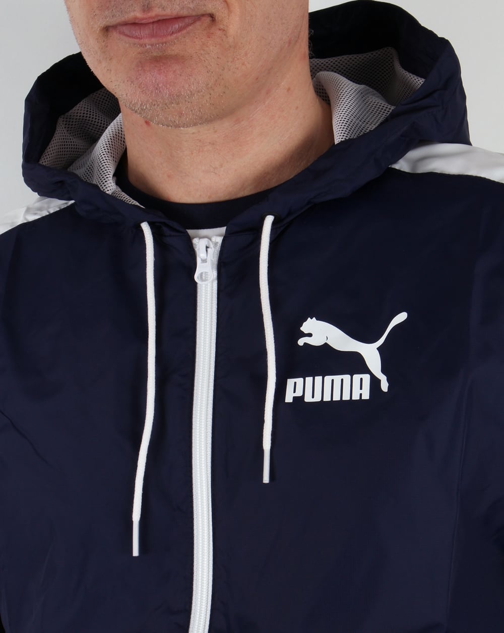 Puma T7 Windbreaker Jacket Navy/White