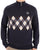 Sergio Tacchini 1/4 Zip Diamond Knit Navy