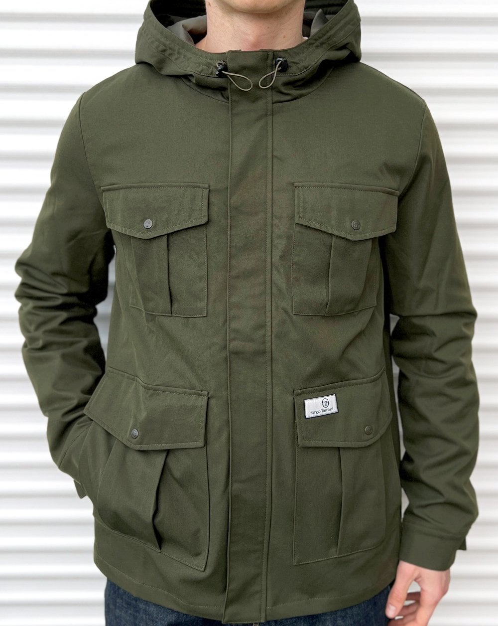 Sergio Tacchini 4-Pocket-Jacke Dunkeloliv