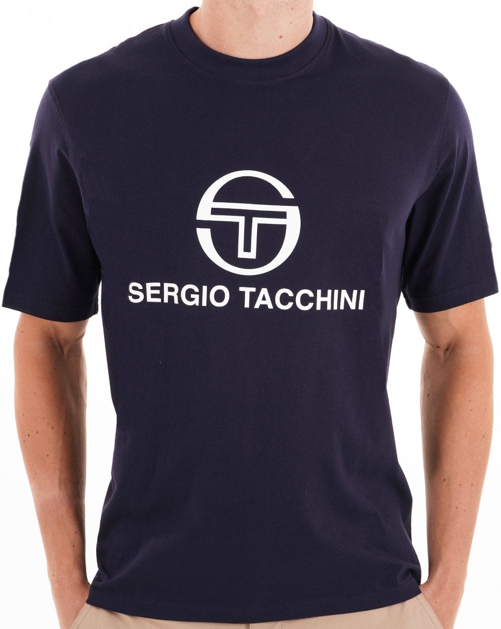 Sergio Tacchini Bari T Shirt Navy Blue/White