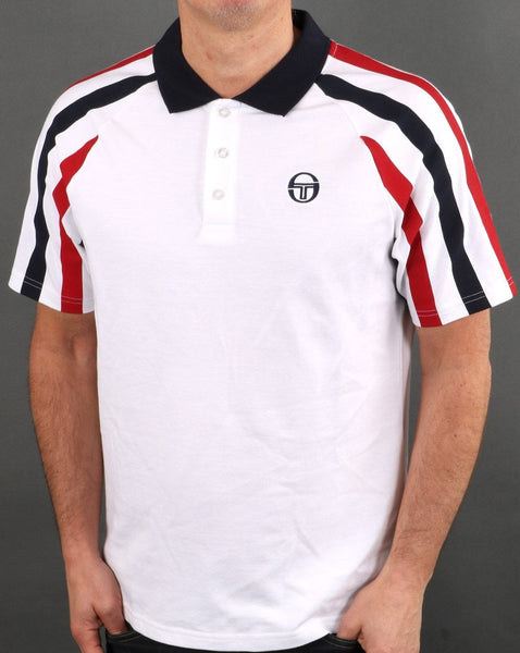 Sergio Tacchini Blow Polo Shirt White/Navy/Red