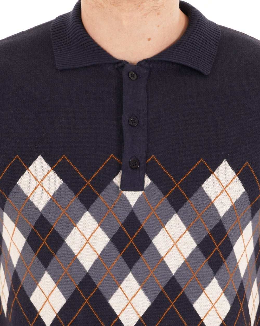 Sergio Tacchini Carezza Knitted Polo Navy Blue