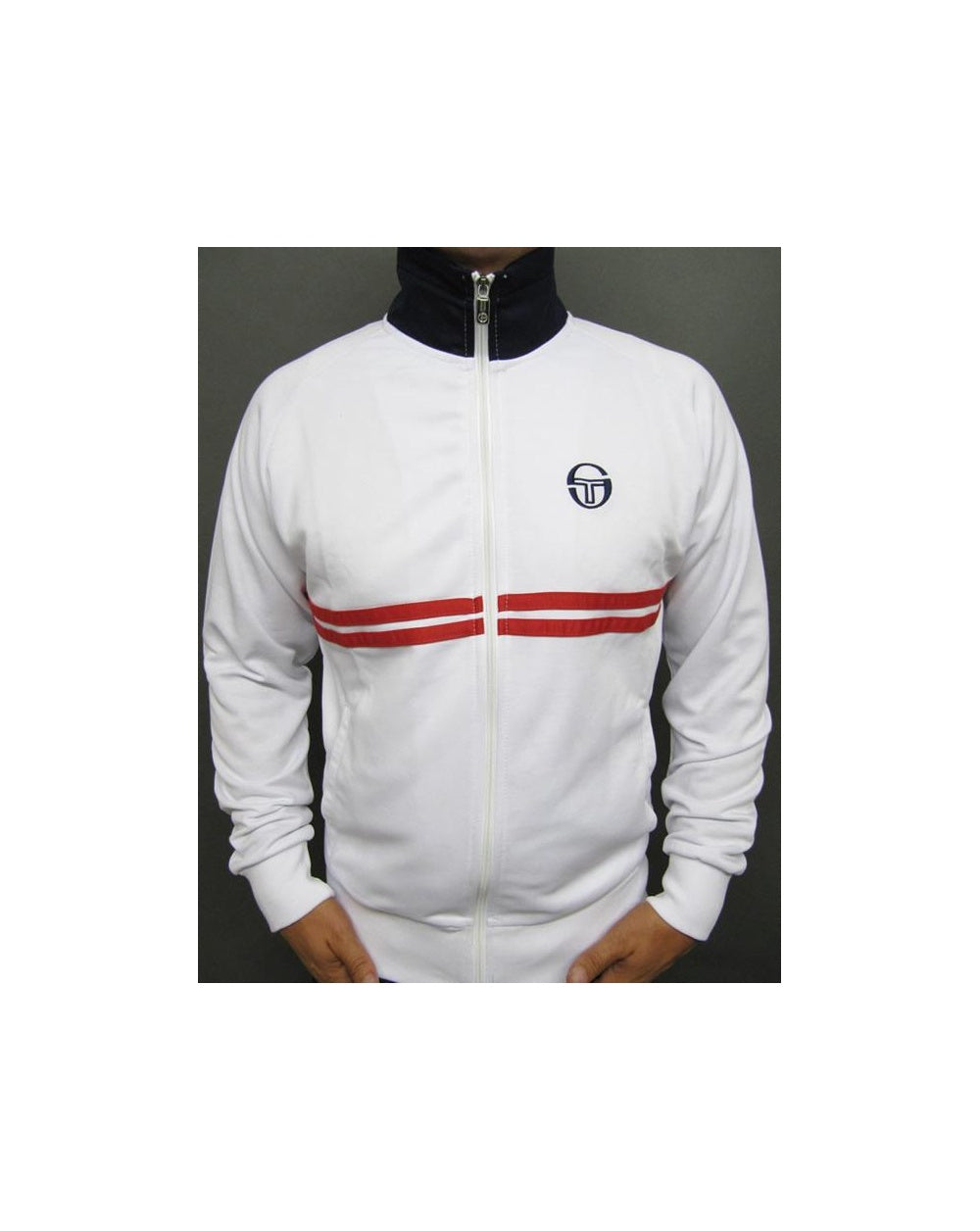 Sergio Tacchini Dallas Trainingsjacke Weiß/Marineblau/Rot