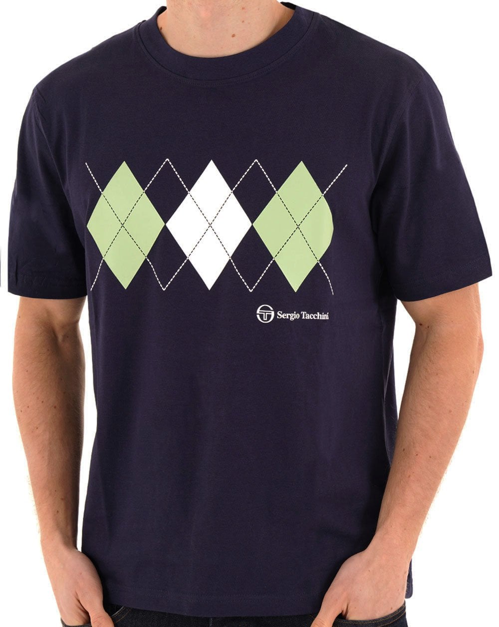 Sergio Tacchini Diamond T Shirt Navy / Green