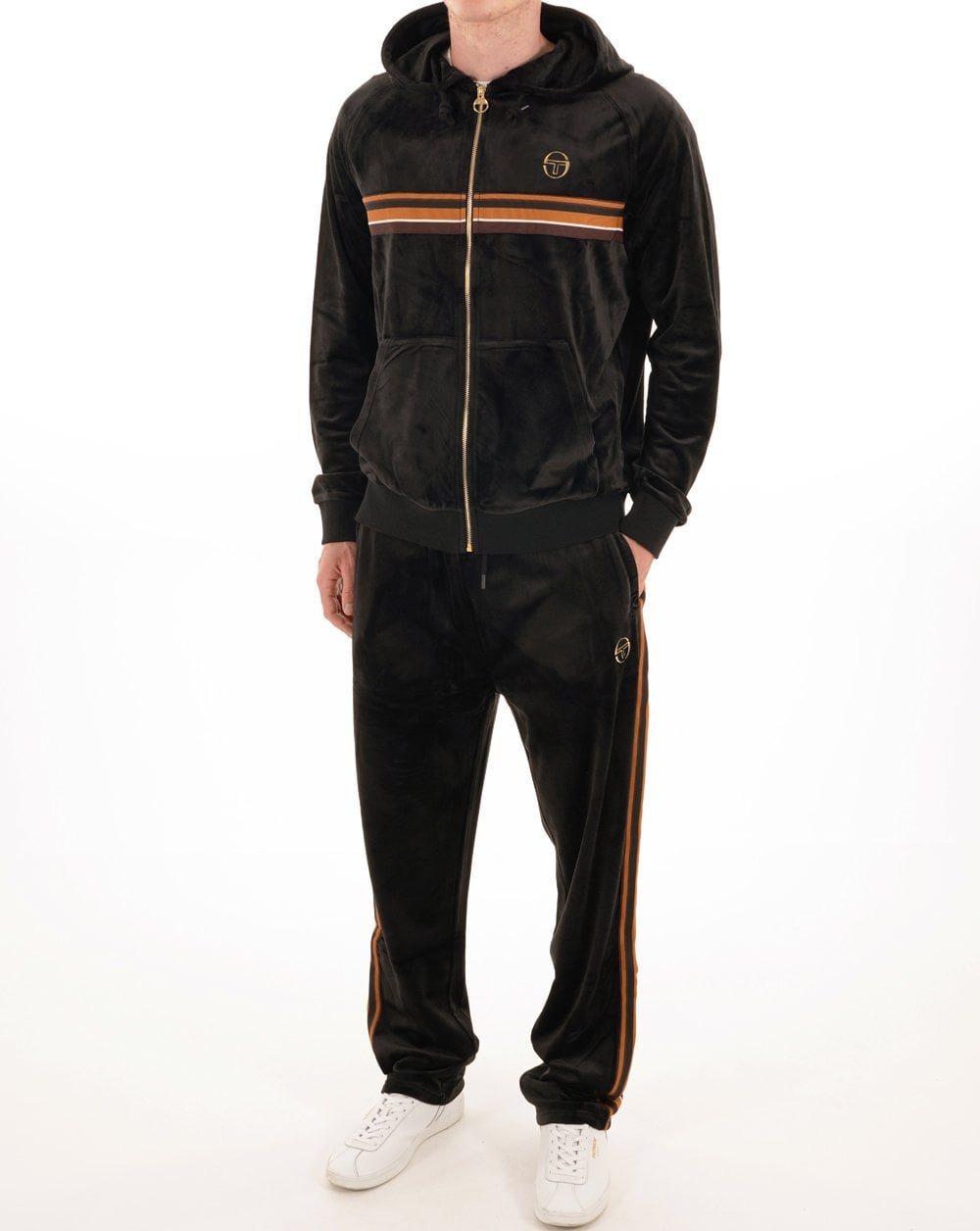 Sergio Tacchini Gabiano Velours-Trainingshose Schwarz