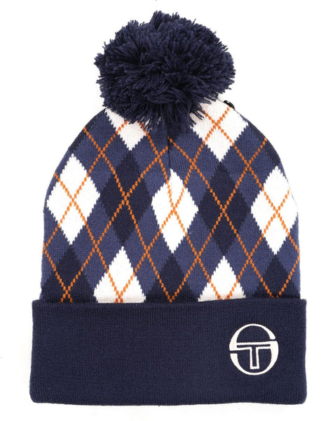 Sergio Tacchini Hamilton Bobble Beanie Navy Blue