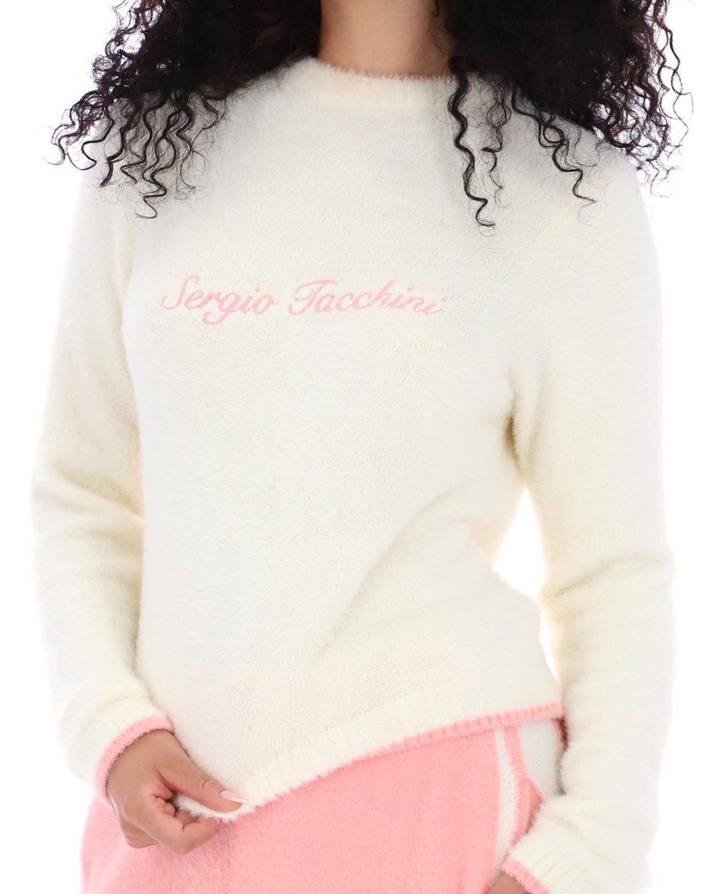 Sergio Tacchini Helena Pullover mit gebürsteter Rundhalsausschnitt, Gardenia