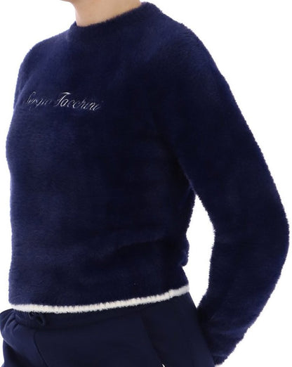 Sergio Tacchini Helena Pullover mit Rundhalsausschnitt, gebürstet, Marineblau