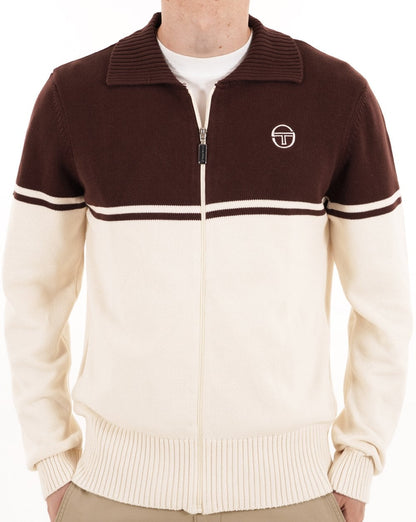 Sergio Tacchini Strick-Trainingsjacke Braun Gardenia