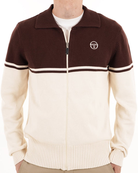 Sergio Tacchini Sergio Tacchini Strick-Trainingsjacke Braun Gardenia