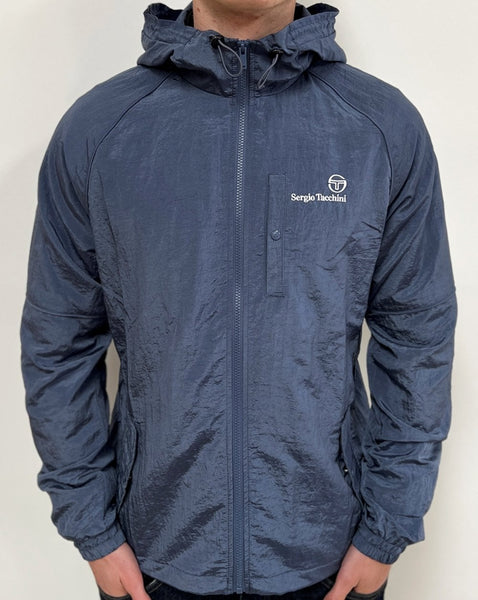 Sergio Tacchini Maldini Hooded Jacket Steel Blue