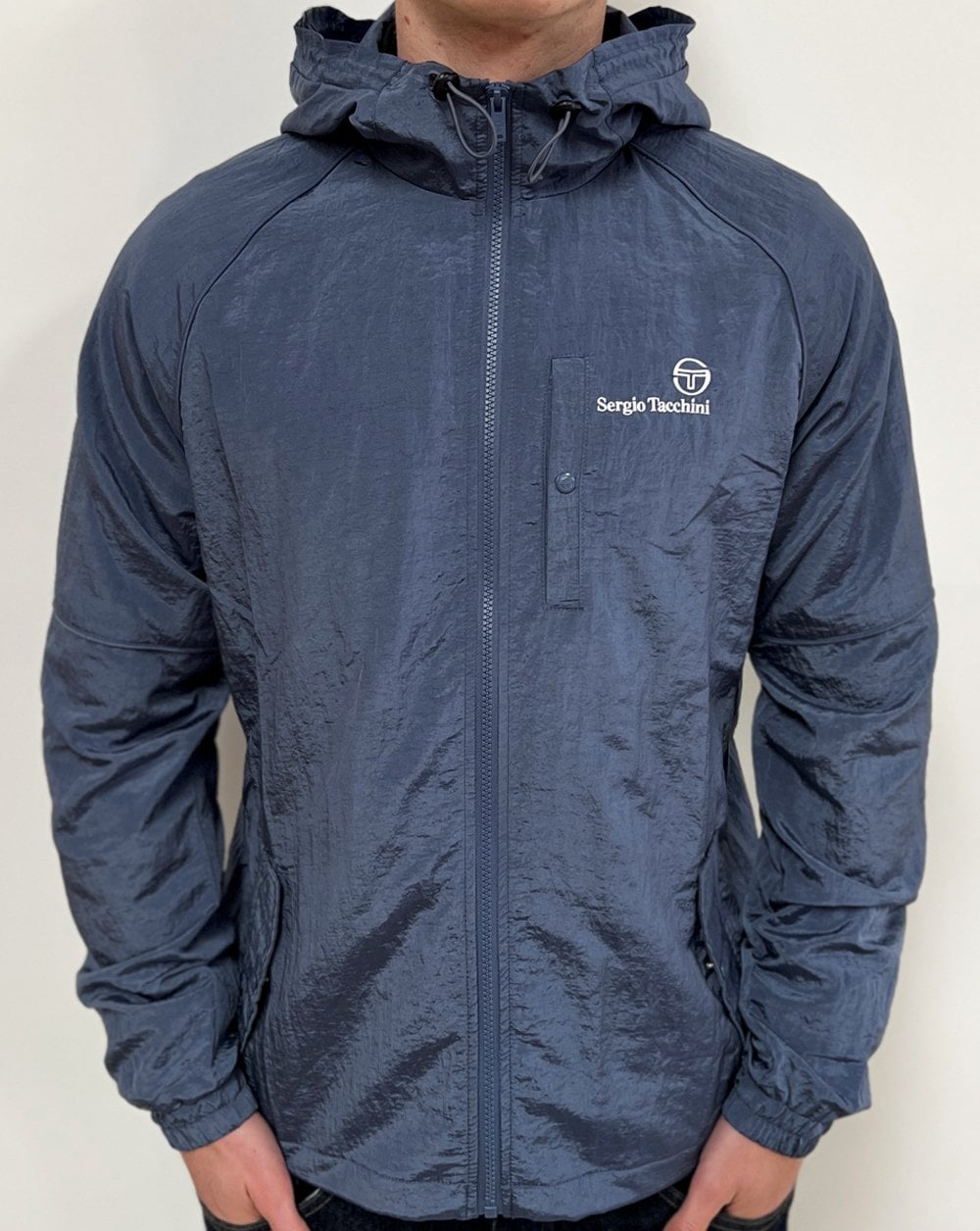 Sergio Tacchini Maldini Hooded Jacket Steel Blue