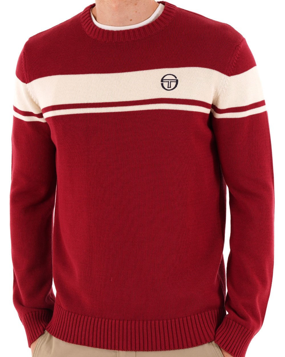Sergio Tacchini Masters Crew Knit Burgundy