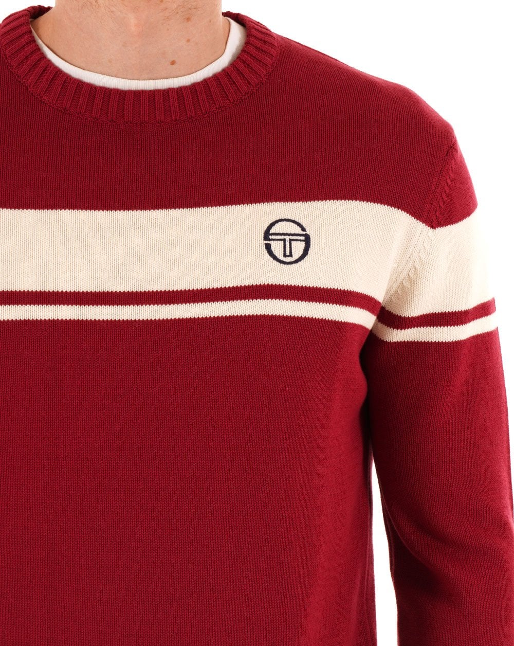 Sergio Tacchini Masters Crew Strickpullover Burgunderrot