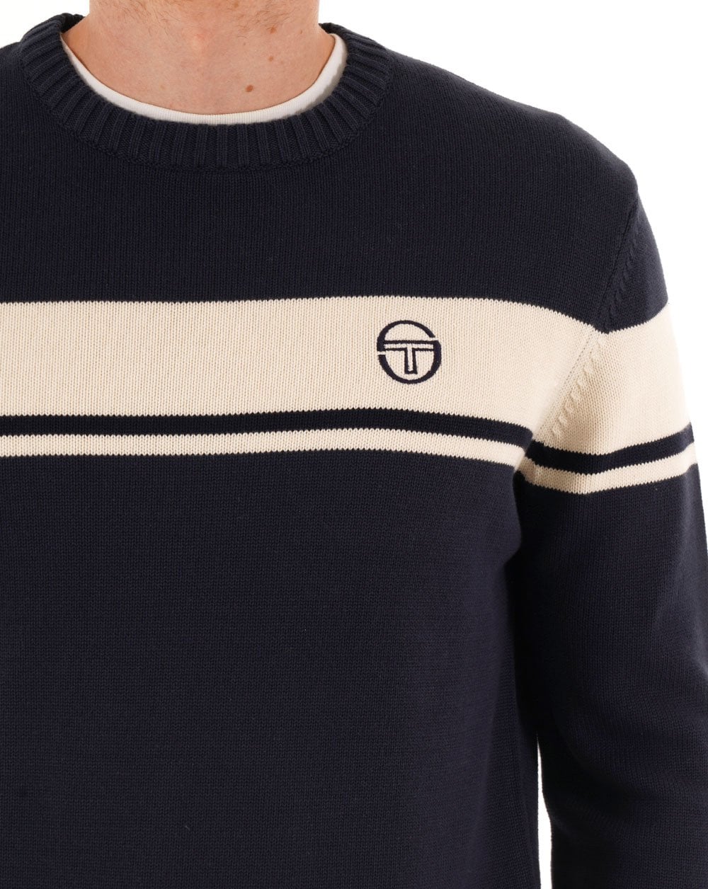 Sergio Tacchini Masters Crew Strickpullover Marineblau 