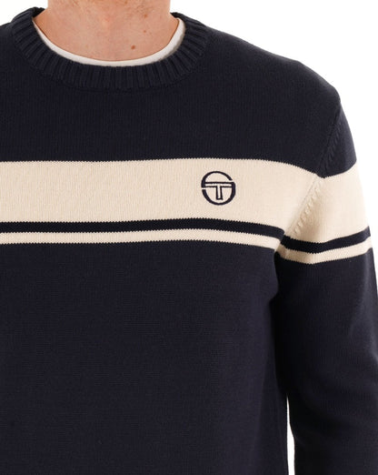 Sergio Tacchini Masters Crew Strickpullover Marineblau 
