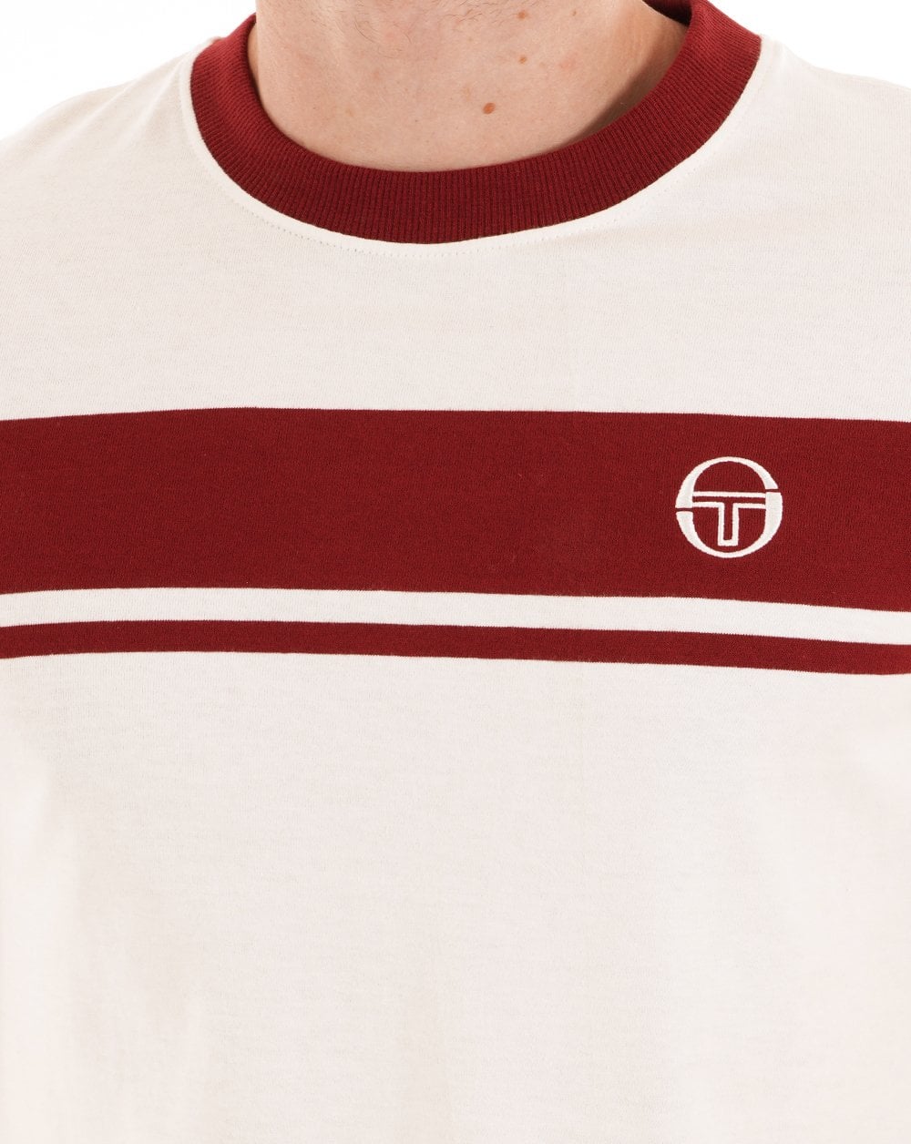 Sergio Tacchini Masters T Shirt Gardenia Deep Red