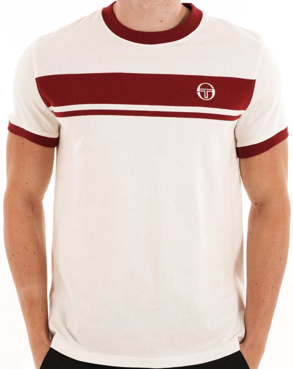 Sergio Tacchini Masters T-Shirt Gardenia Tiefrot