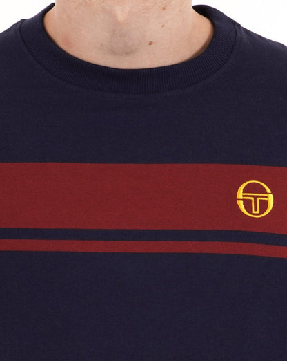 Sergio Tacchini Masters T-Shirt Marineblau/Dunkelrot