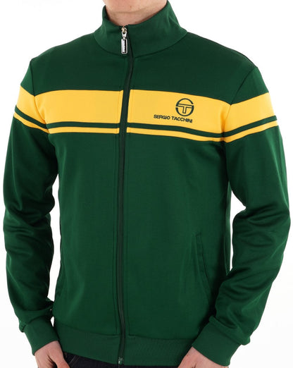Sergio Tacchini Masters Trainingsjacke Dunkelgrün/Gelb