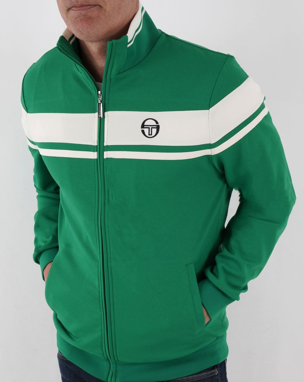 Sergio Tacchini Masters Track Top Green/White