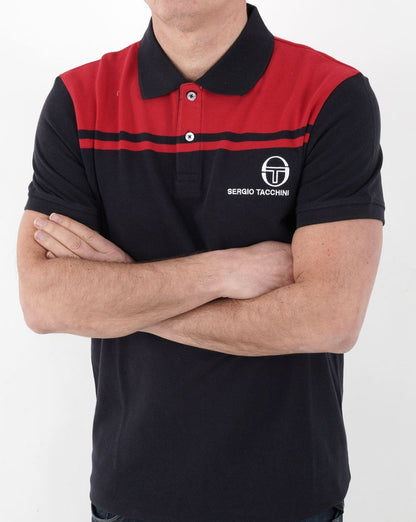 Sergio Tacchini New Young Line Poloshirt Marineblau/Rot