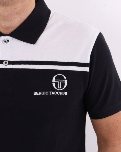 Sergio Tacchini New Young Line Poloshirt Marineblau/Weiß
