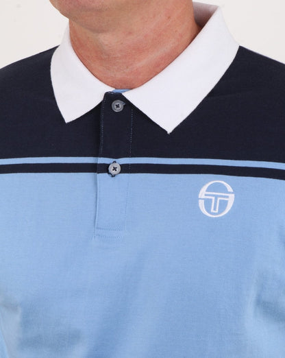 Sergio Tacchini – Poloshirt „New Young Line“ in Himmelblau/Marineblau
