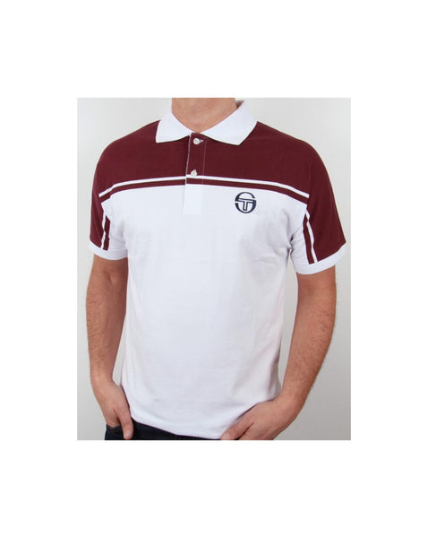 Sergio Tacchini New Young Line Polo Shirt White/burgundy