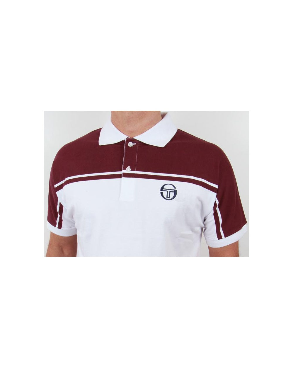 Sergio Tacchini New Young Line Polo Shirt White/burgundy
