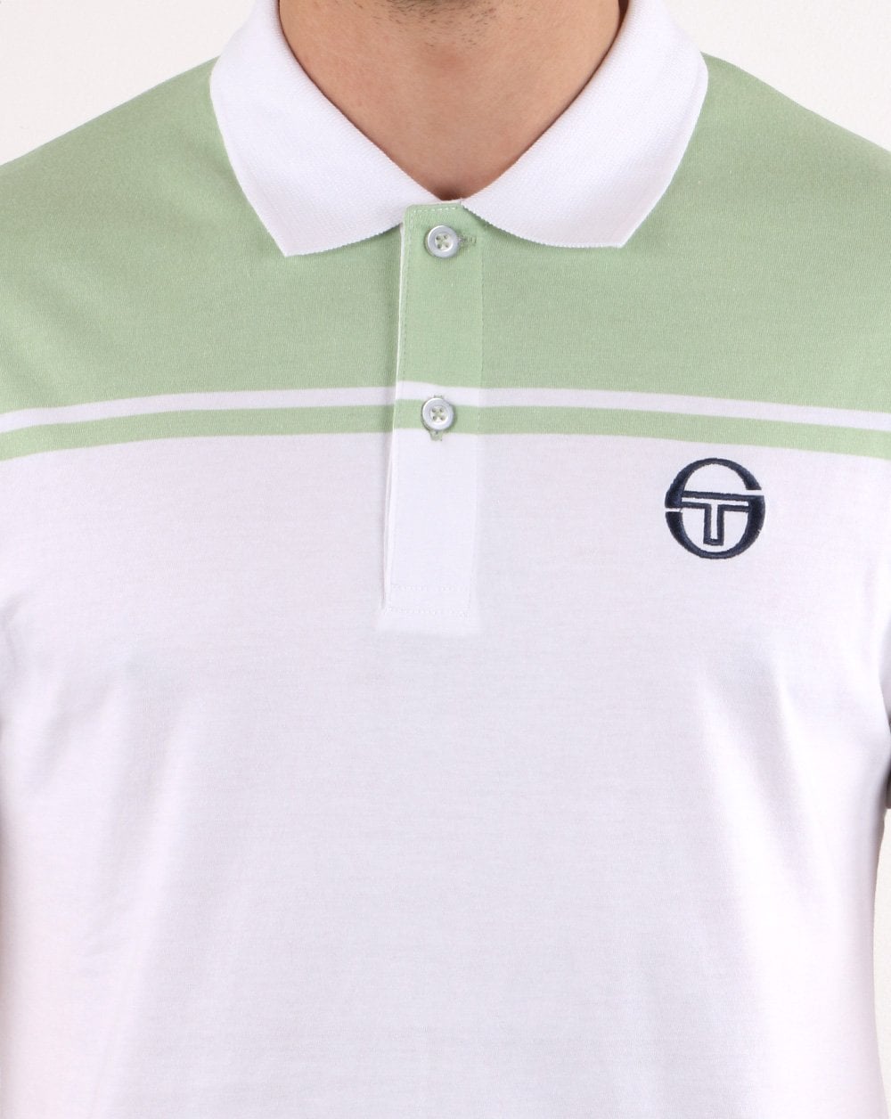 Sergio Tacchini New Young Line Poloshirt Weiß/Blassgrün