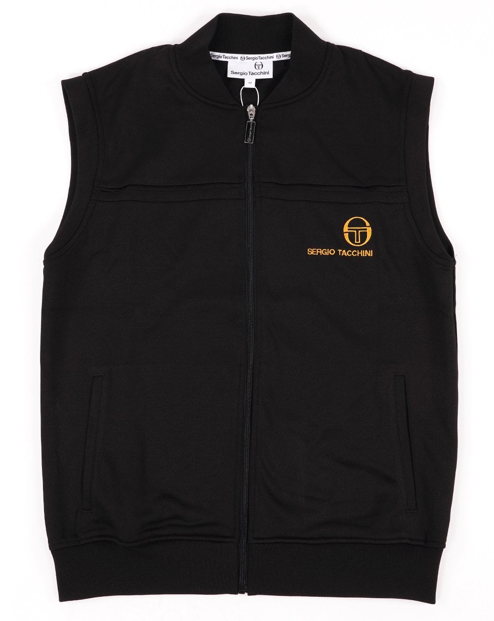 Ärmelloses Trainingsshirt „New Young Line“ von Sergio Tacchini in Schwarz/Gold
