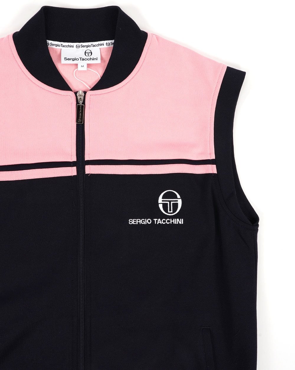 Ärmelloses Trainingsshirt „New Young Line“ von Sergio Tacchini in Marineblau/Pink