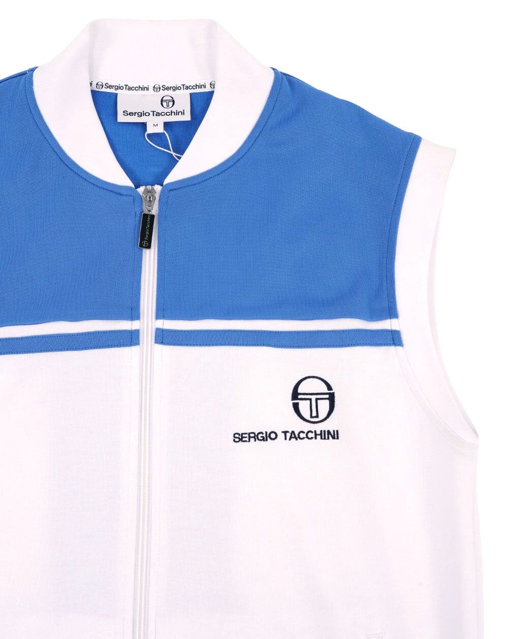 Sergio Tacchini New Young Line Ärmelloser Reißverschluss Weiß/Blau
